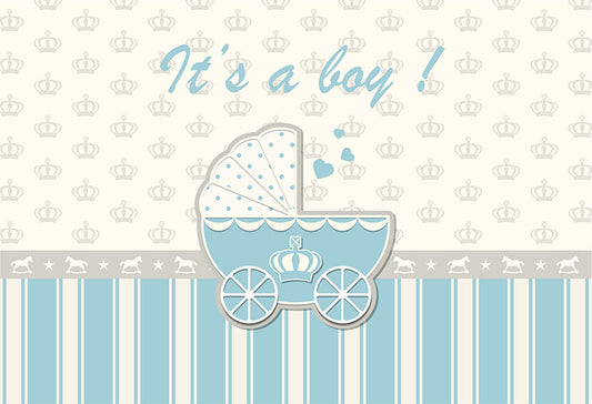 Blue Striped Background for Baby Boy G-1008
