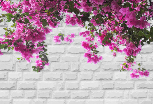 Brick Wall With Flowers Backdrop Photography Backdrops For Portrait | Chiefbackdrop