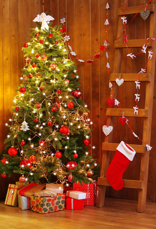 Chiefbackdrop™ Christmas Indoor Decorations Christmas Tree And Gifts Background 