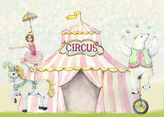 Chiefbackdrop™ Circus Background Children Photogarphy Backdrops 