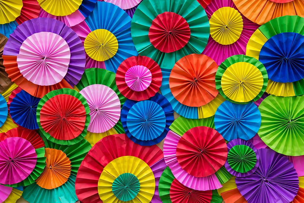 Colorful Origami Paper Background Flower Wall Backdrop For Photography | Chiefbackdrop