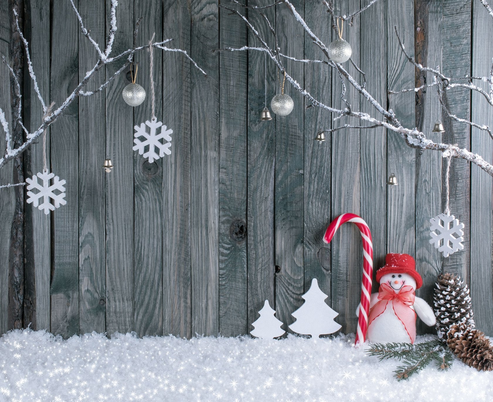 Chiefbackdrop™ Cute Candy And Snowman Background For Christmas Ideas 