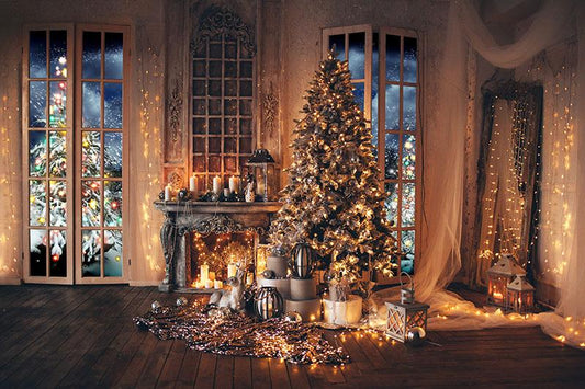 Chiefbackdrop™ Glorious Christmas Tree And Room Decoration Backdrops