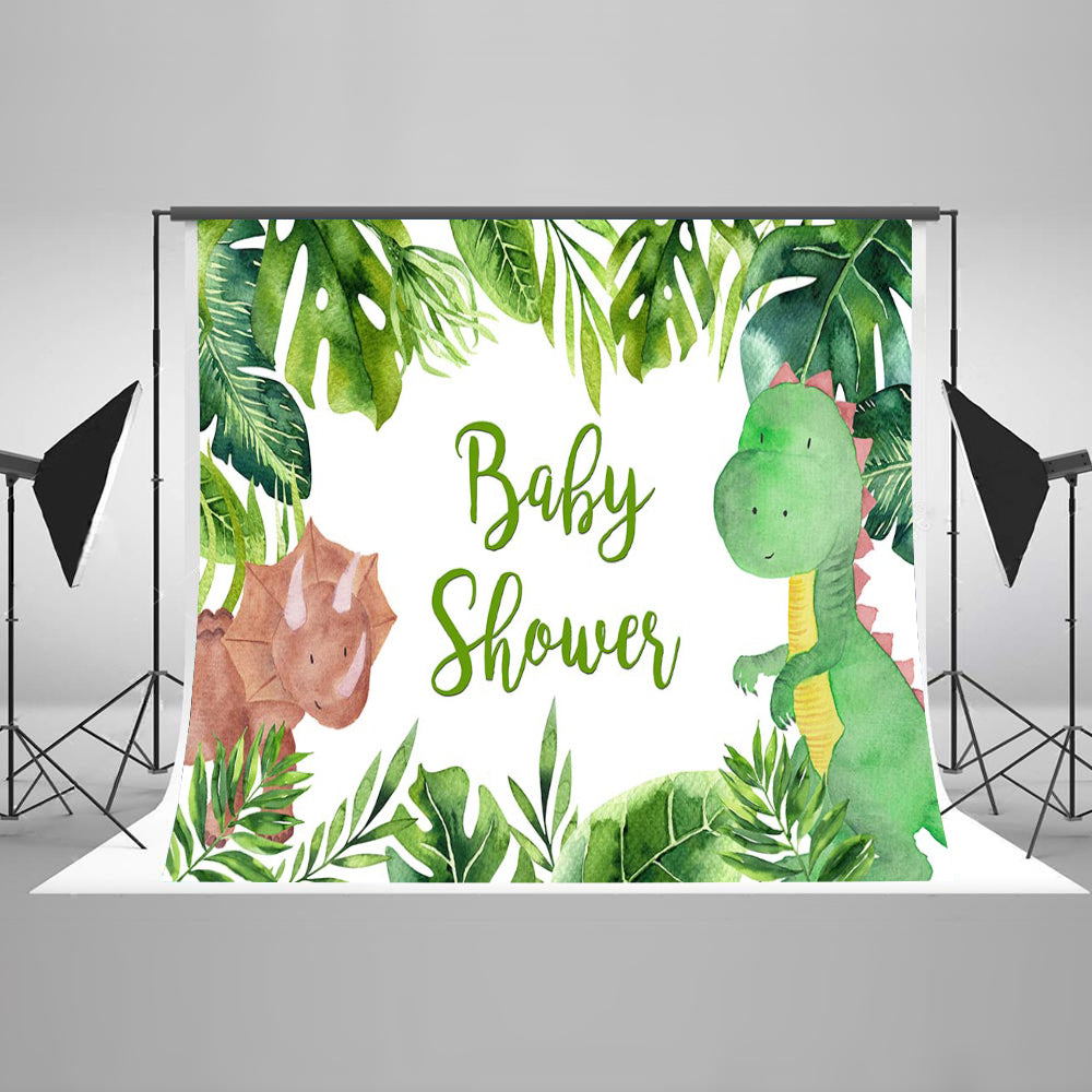 Herbivorous Dinosaur Baby Shower Backdrop DIY