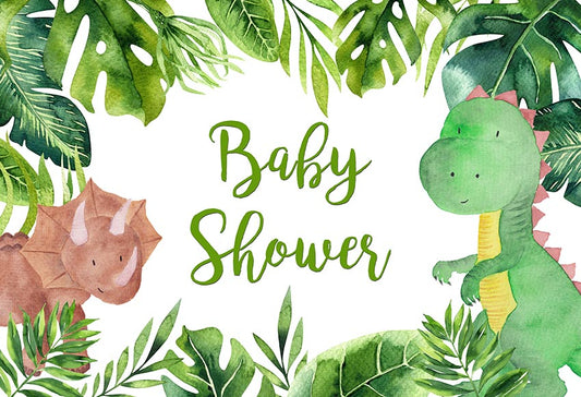 Herbivorous Dinosaur Baby Shower Backdrop DIY
