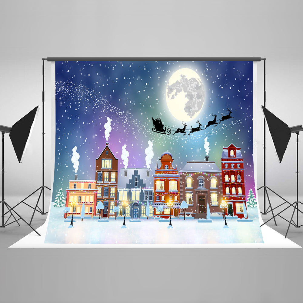 Chiefbackdrop™ Cartoon Christmas Theme Backdrops Portrait Backdrops for Kids