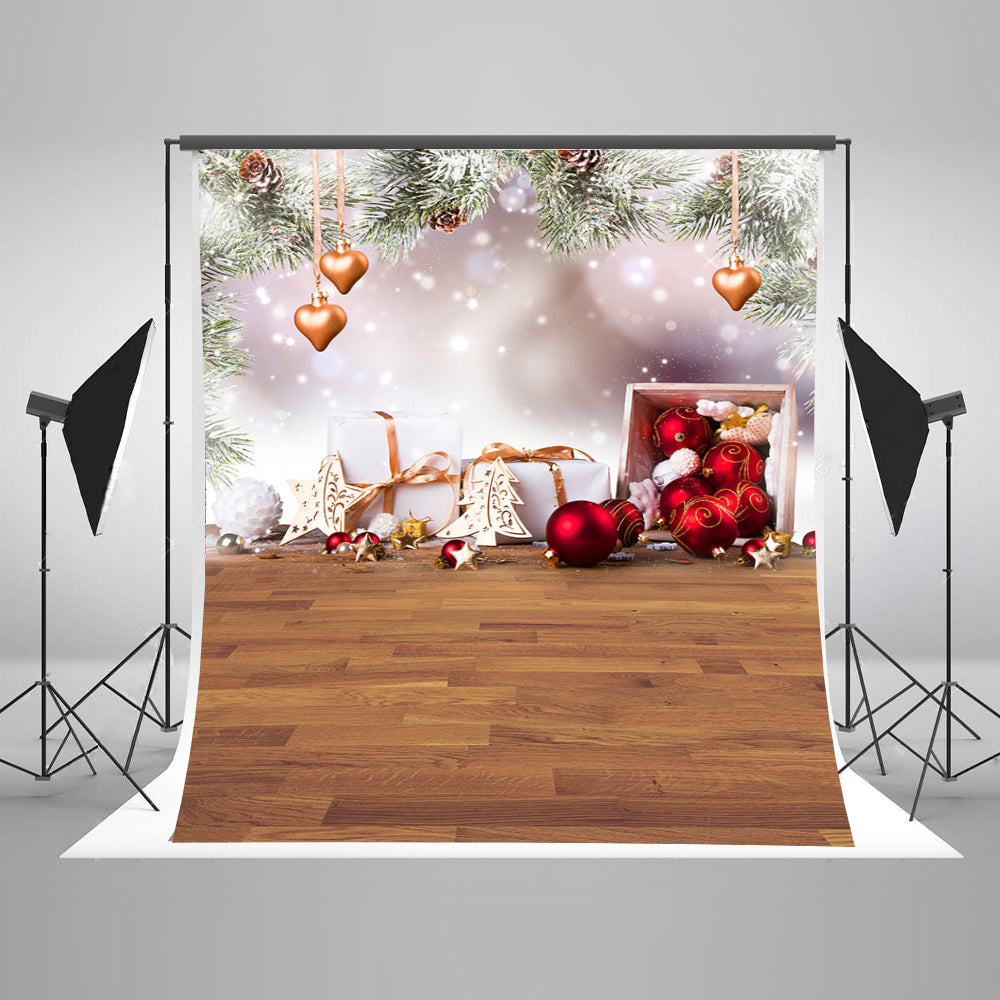 Chiefbackdrop™ Bokeh Snow Background Christmas Photography Backdrops for Children