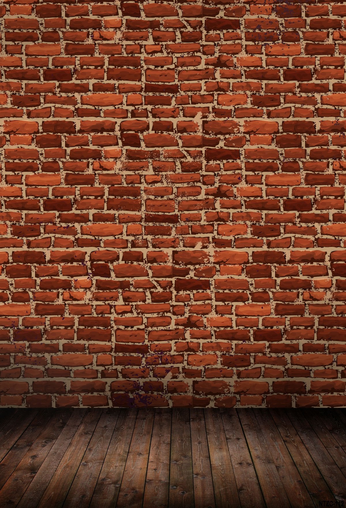 Painting Brick Wall Background With Floor For Portrait Photography Backdrops | Chiefbackdrop