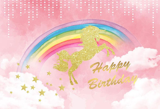 Chiefbackdrop™ Unicorn On The Rainbow Background Portrait Backdrops