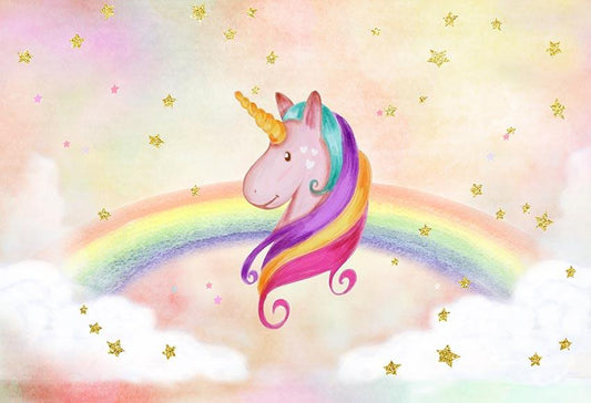 Chiefbackdrop™ Unicorn Painting Background Baby Shower Backdrops